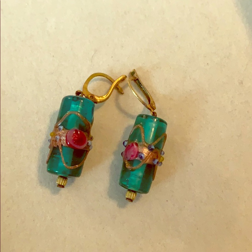 Artists handmade earrings.
